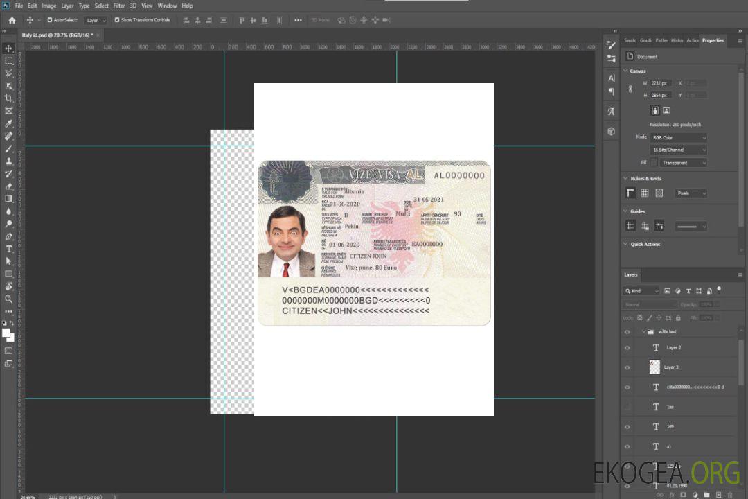 Visa de travail ALBANIE template